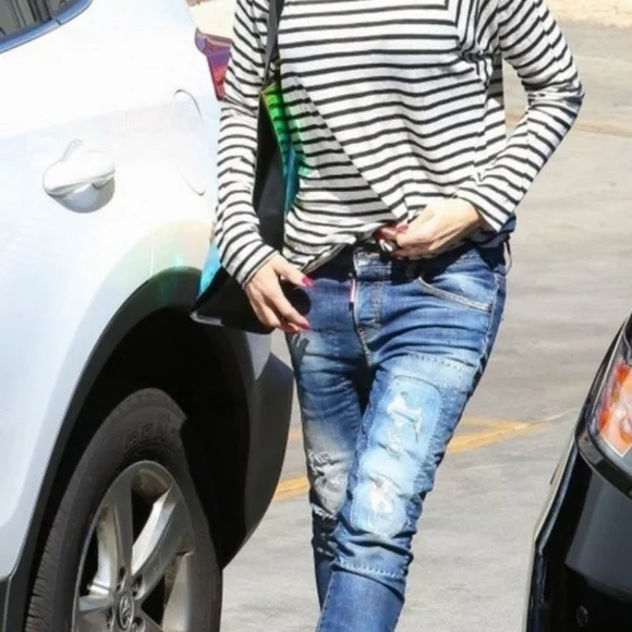 Dsquared patchwork boyfriend Jeans - Picture 8 of 9